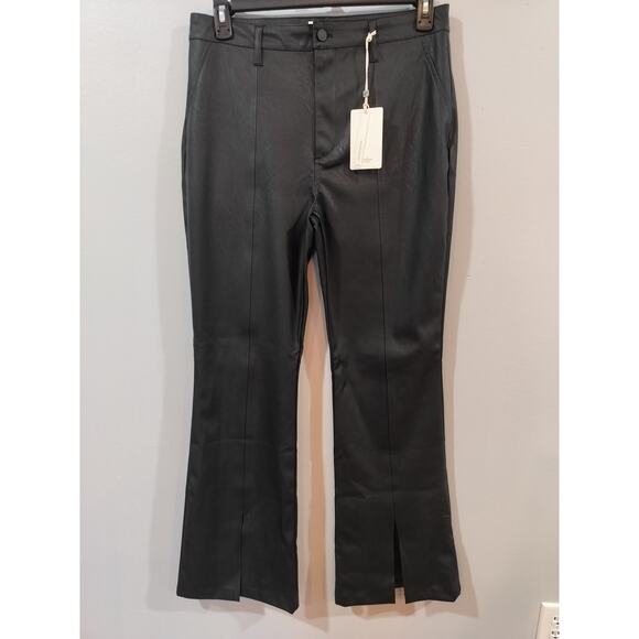 KanCan Pants - KanCan NWT High Rise Faux Leather Bootcut Pants Size 13/30 Black